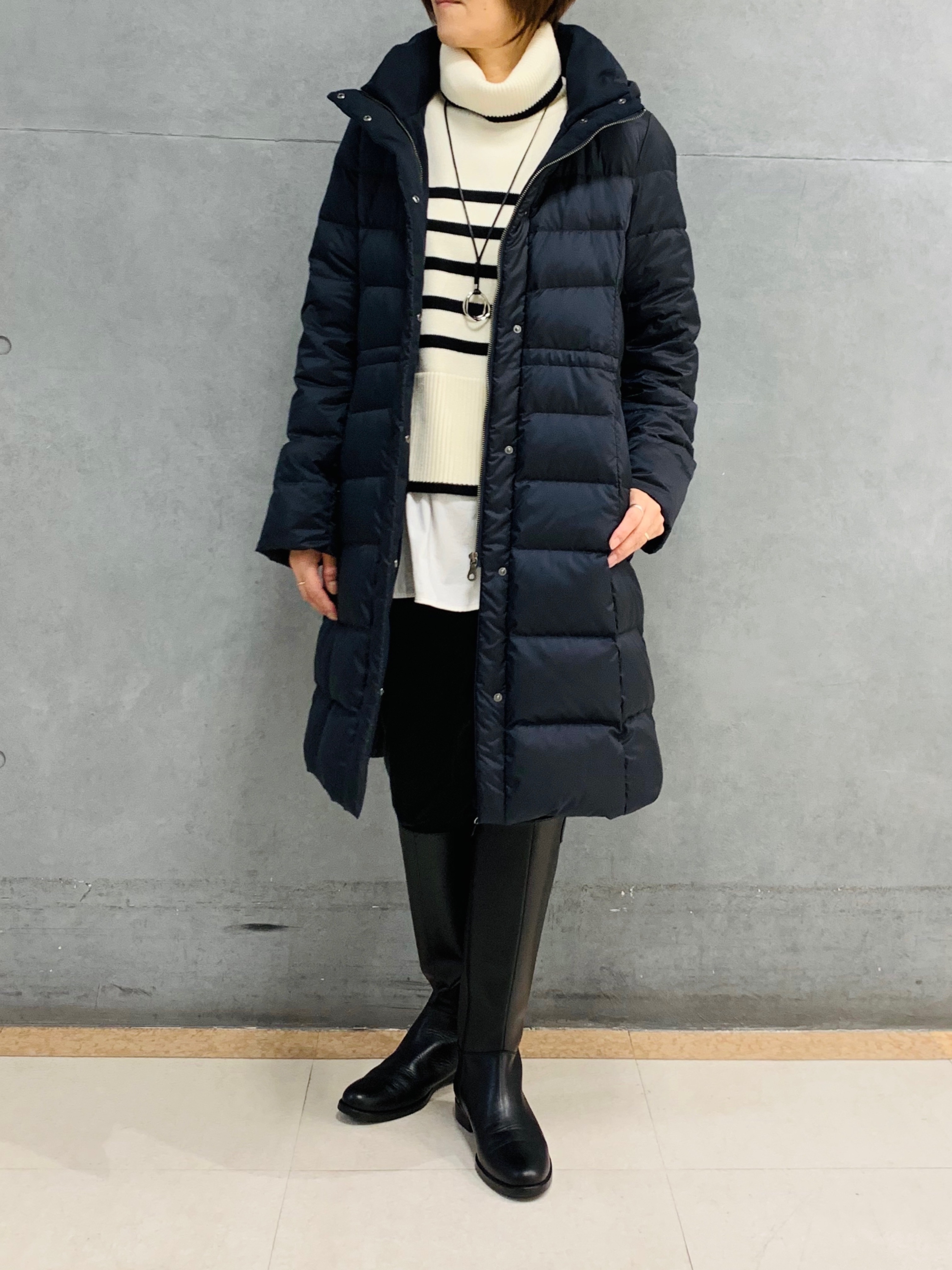 撥水加工】TWツイル ロングダウンコート / 23区 S