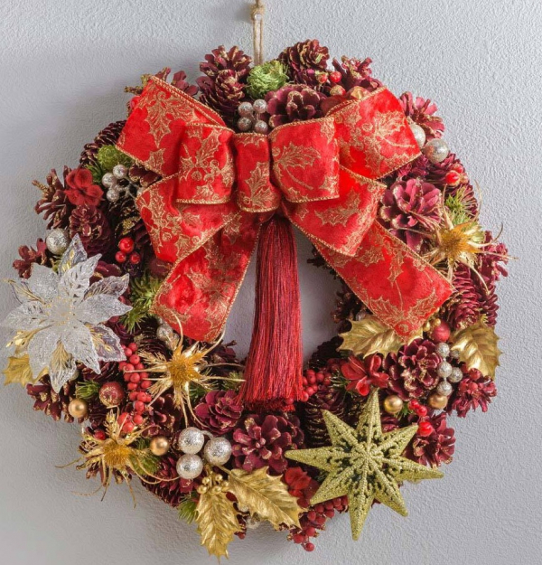 素晴らしい外見 2023 クリスマスリース Xmas wreathe tree & Gift | ベル 立体・オブジェ