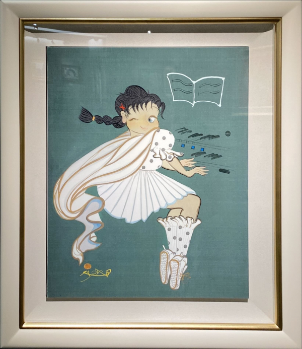 日本画 歌人 墨画淡彩