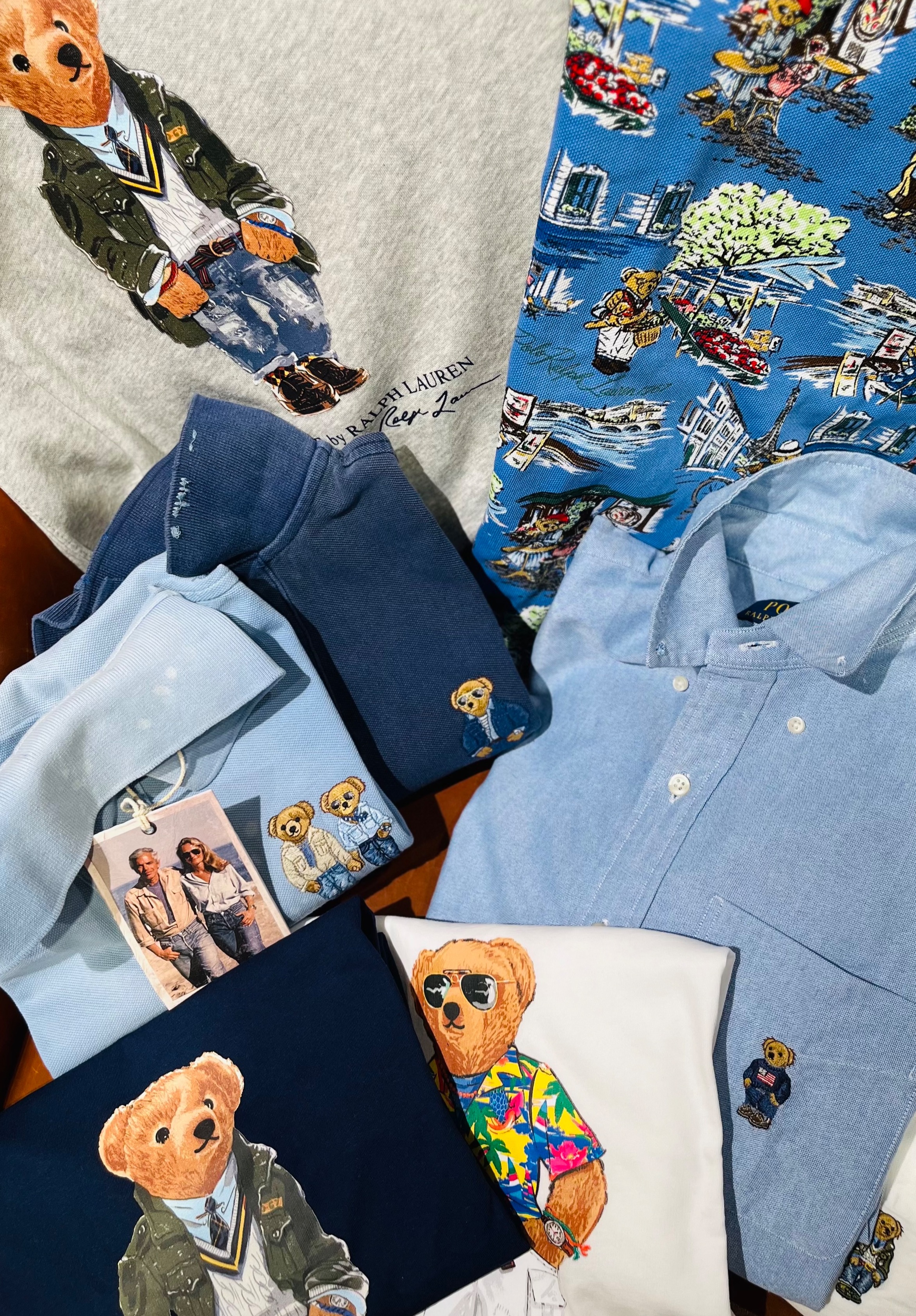 ラルフローレンファブリック クッションカバー スター BLUE 50